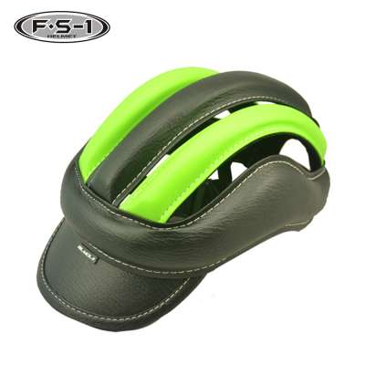 Economical in-mold PC material adult novelty mountain peak bike helmet with sun visor