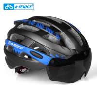 INBIKE Custom Adults Portable Motorcycle Electric Bike Bicycle Light Helmet Safety Shield Sun Visor Glasses Helmets for Bikers